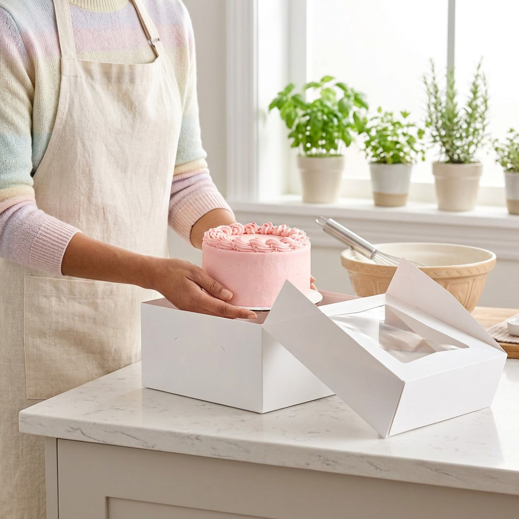 White Window Bakery Box