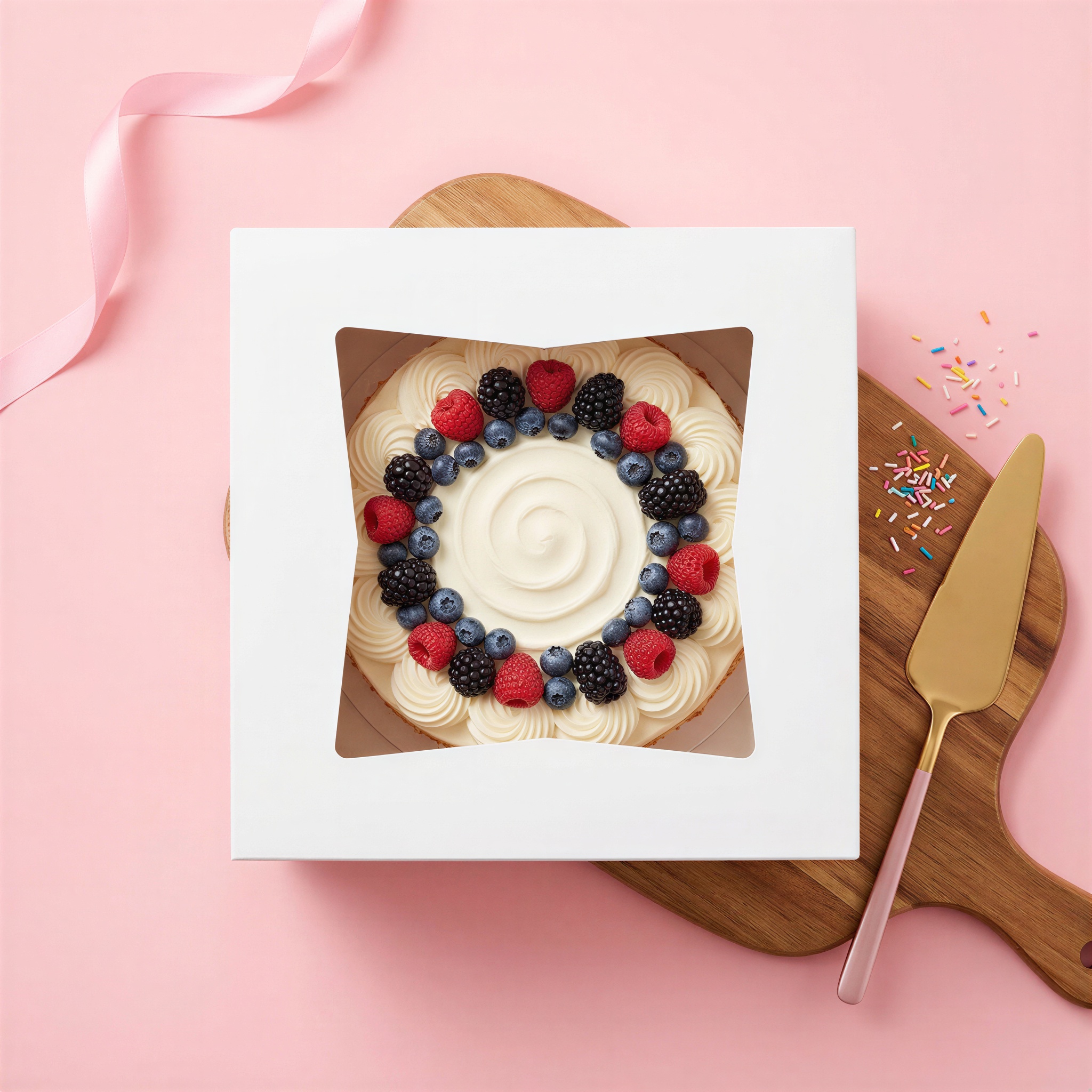 White Window Bakery Box